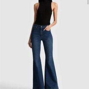 Alice + Olivia Dark Blue Flare Jeans